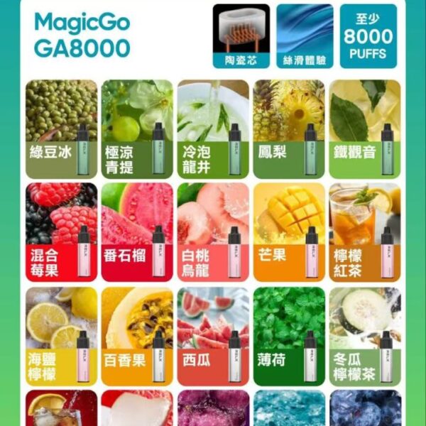RELX悅刻 GA8000口拋棄式 免充電 大容量 RELX悅刻 GA8000口拋棄式電子煙